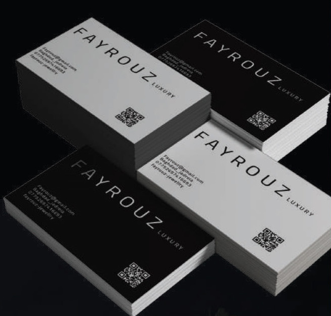 Black and white business cards