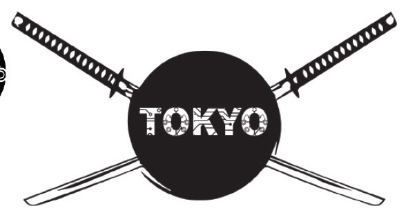 Crossed-katana roundel logo